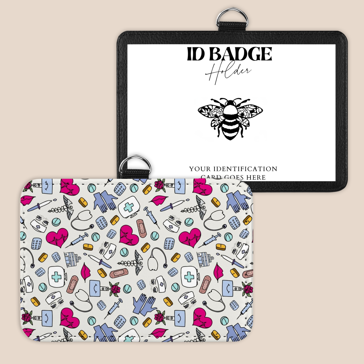 Love, Laugh, Nurse Badge Holder