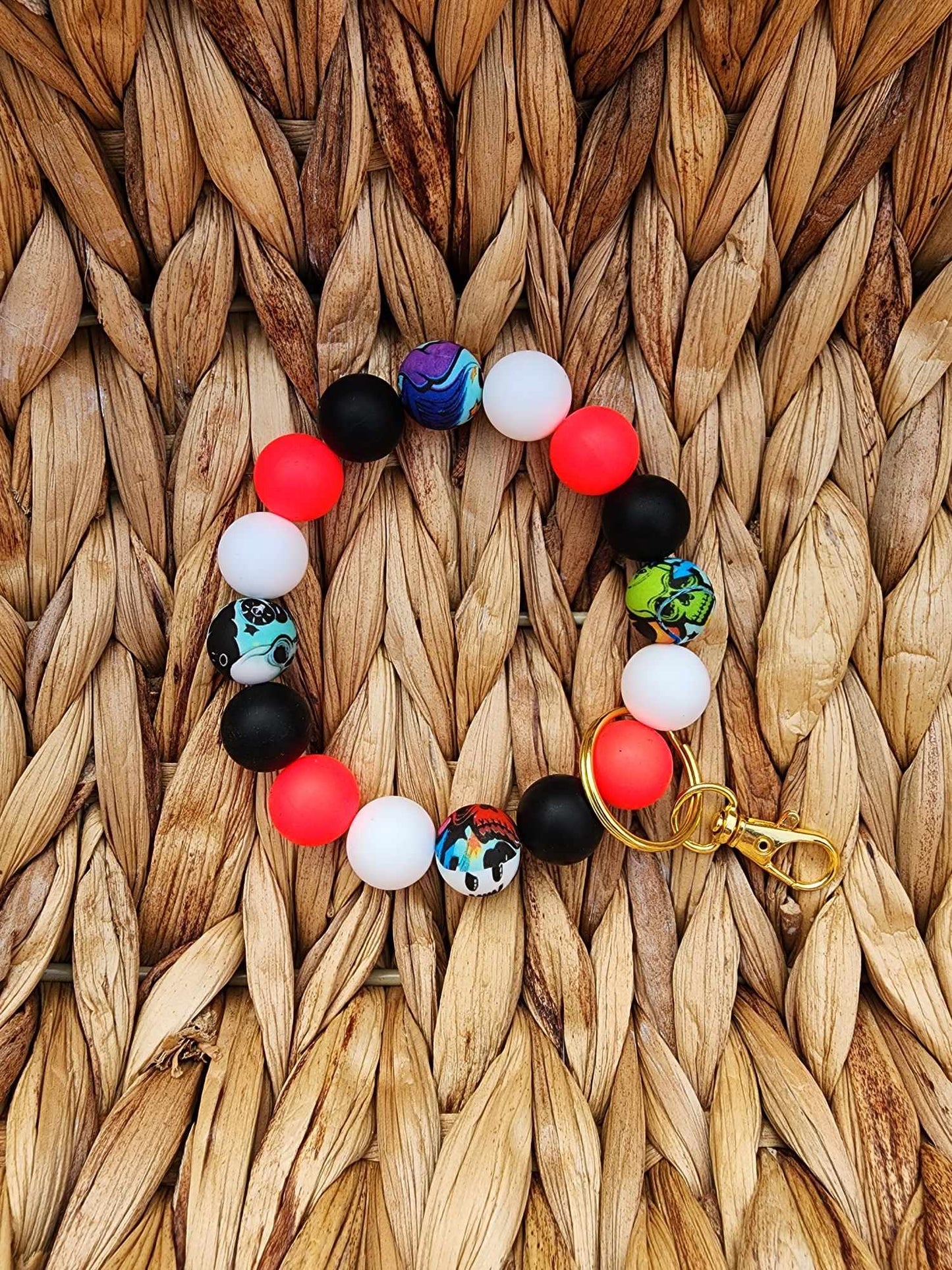 Comic Book Silicone Bead Wristlet