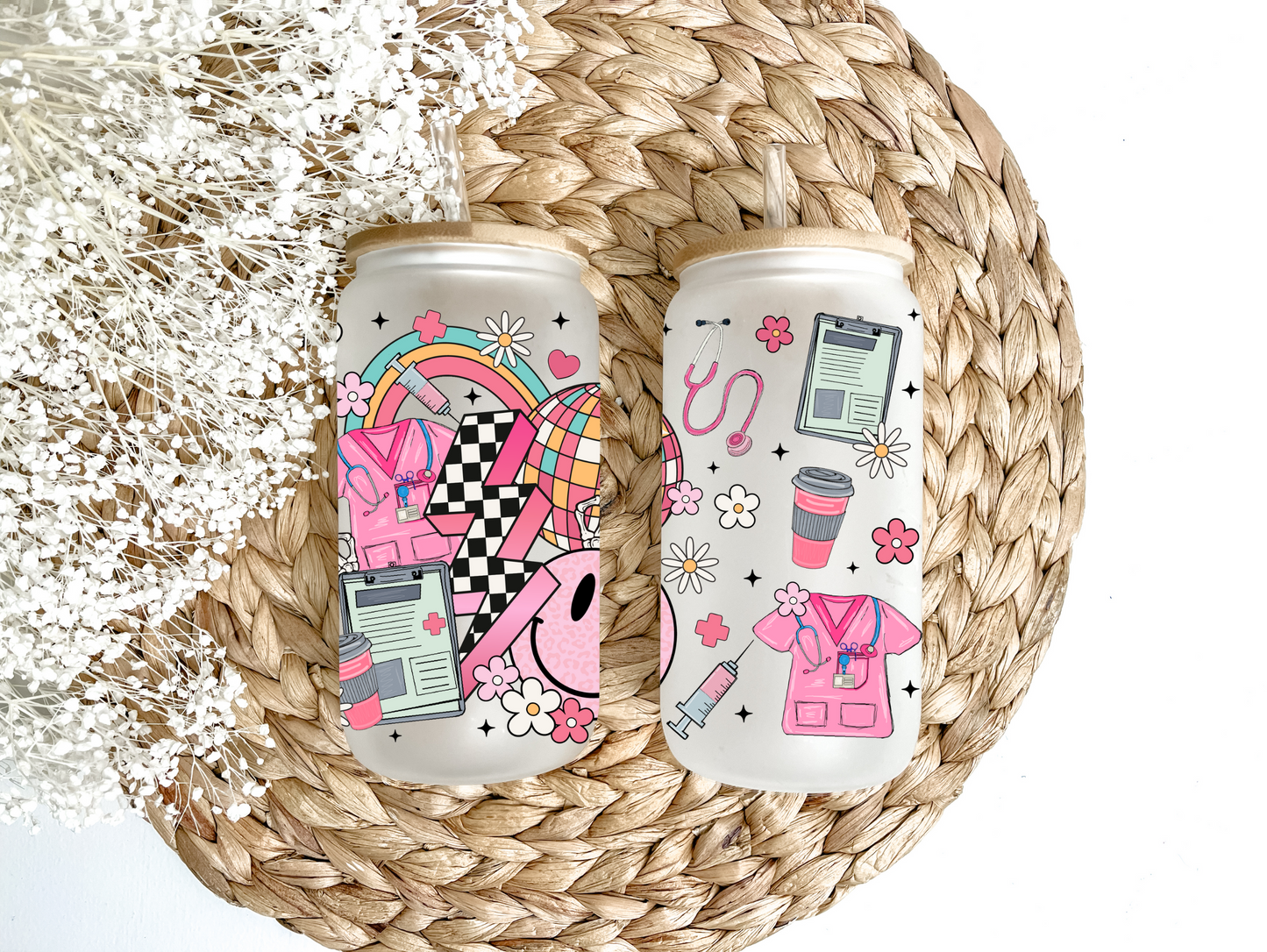 Pink Medical Field Glass Can Tumbler