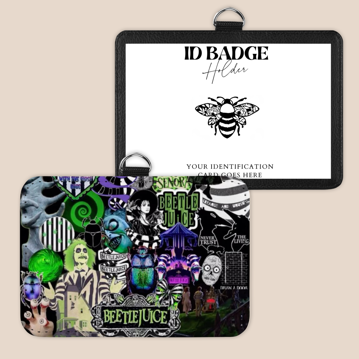 Say My Name Three Times Badge Holder