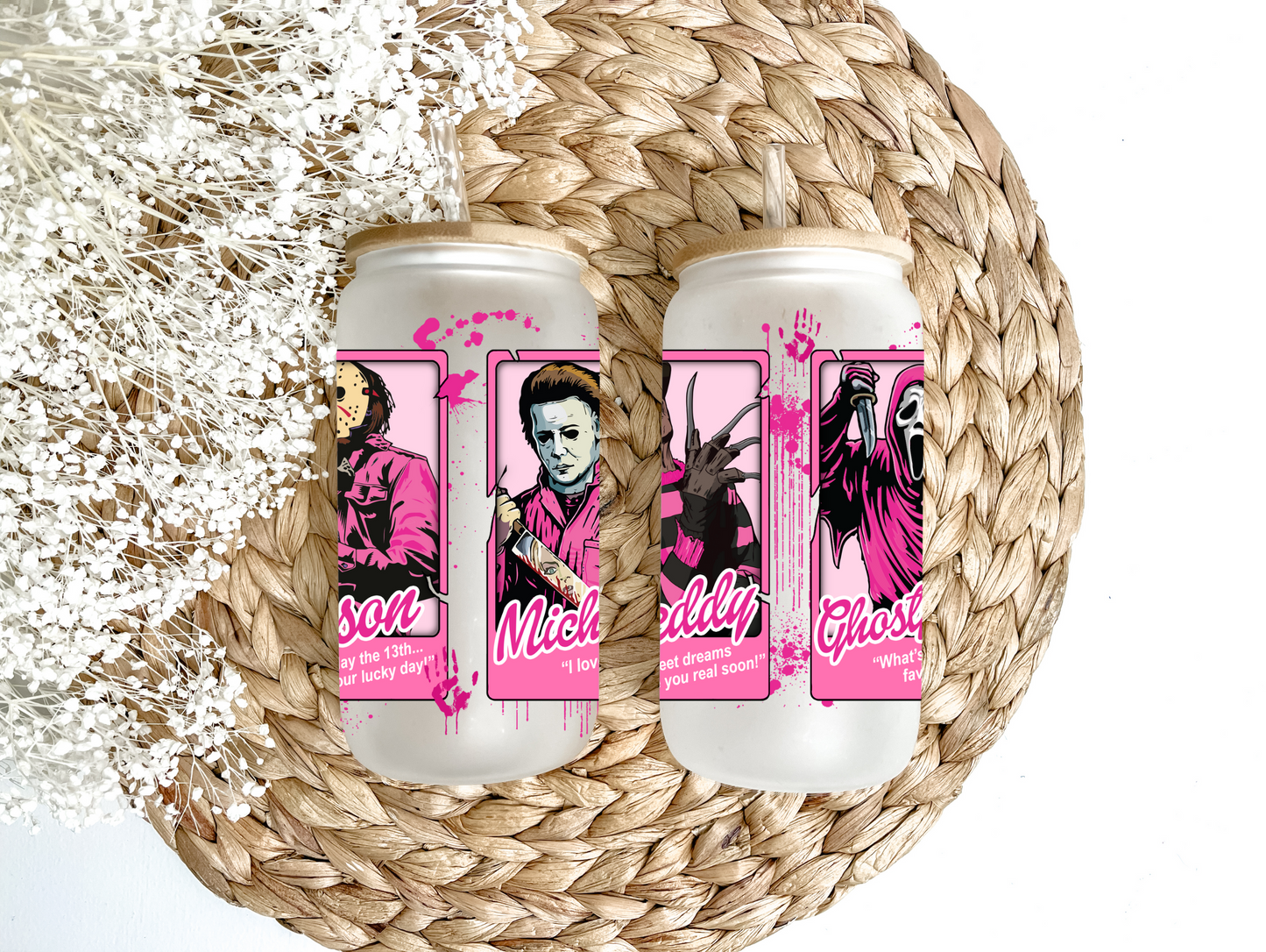 The Pretty Pink Boys Glass Can Tumbler