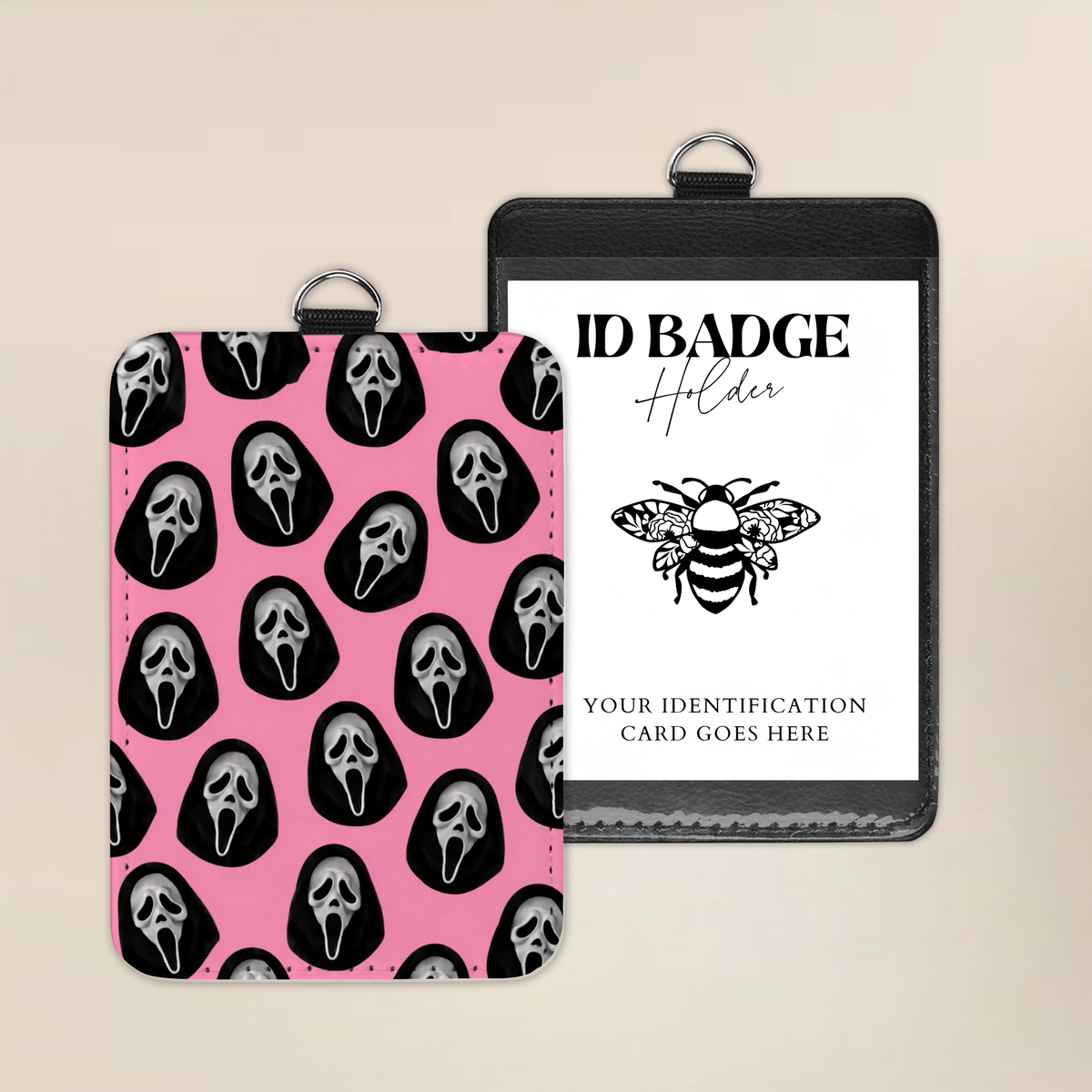 The Blushing Scream Badge Holder