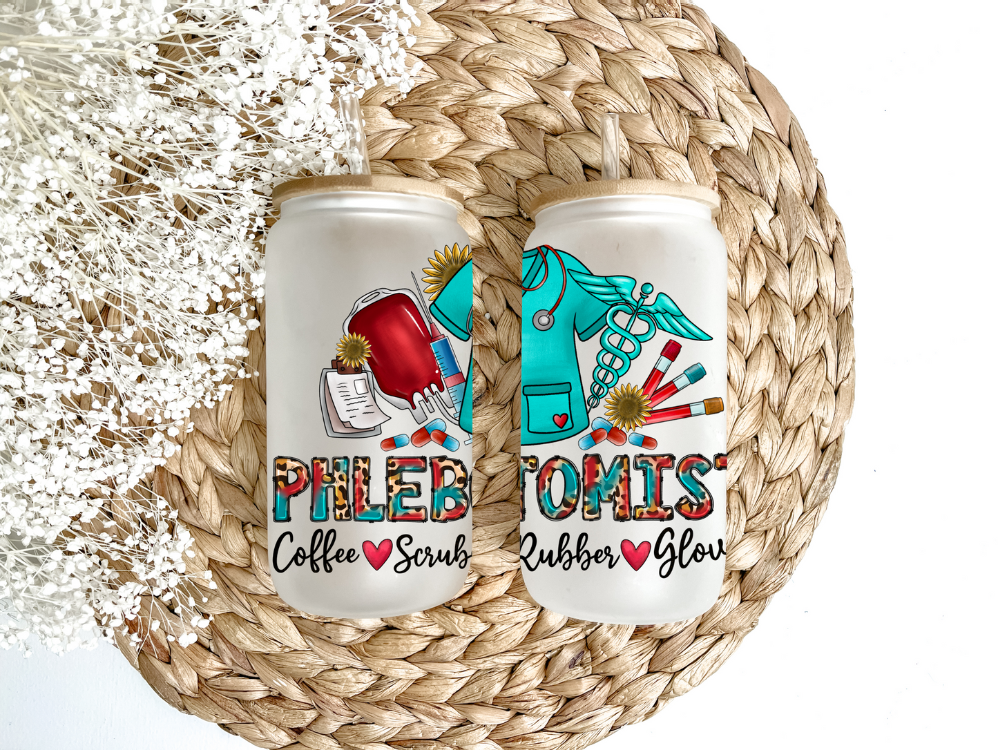 Phlebotomist Life Glass Can Tumbler