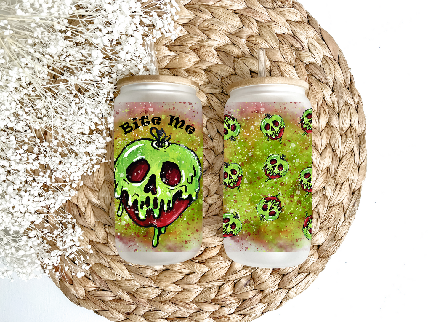 Poison Apple Glass Can Tumbler