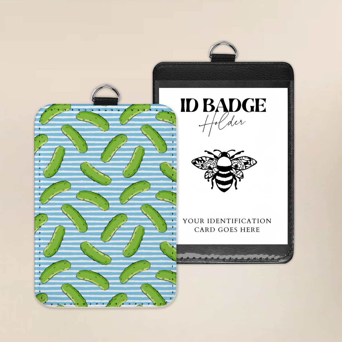 Pickle Me Blue Badge Holder