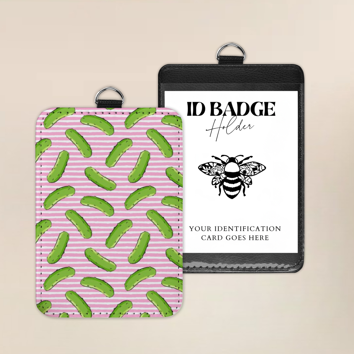 Pickle Me Pink Badge Holder