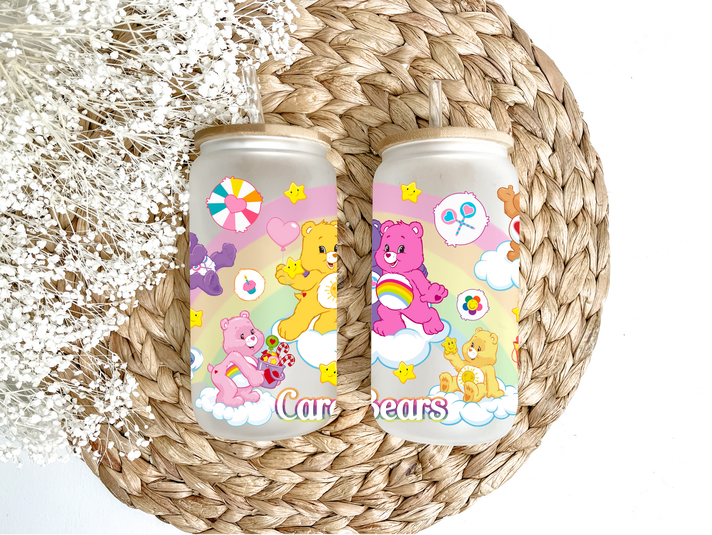 Caring Bears Glass Can Tumbler