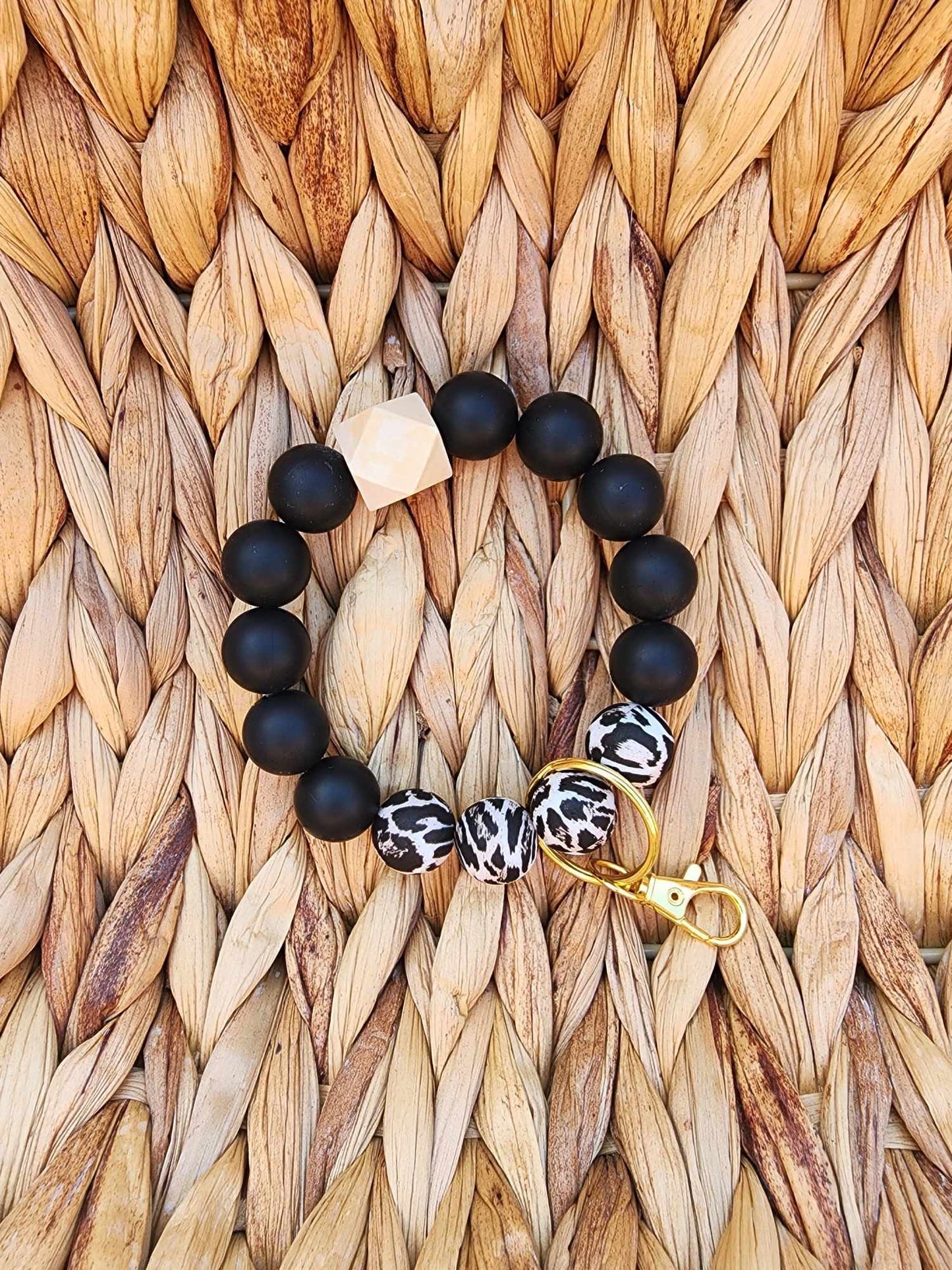 Cheetah-licious Silicone Bead Wristlet