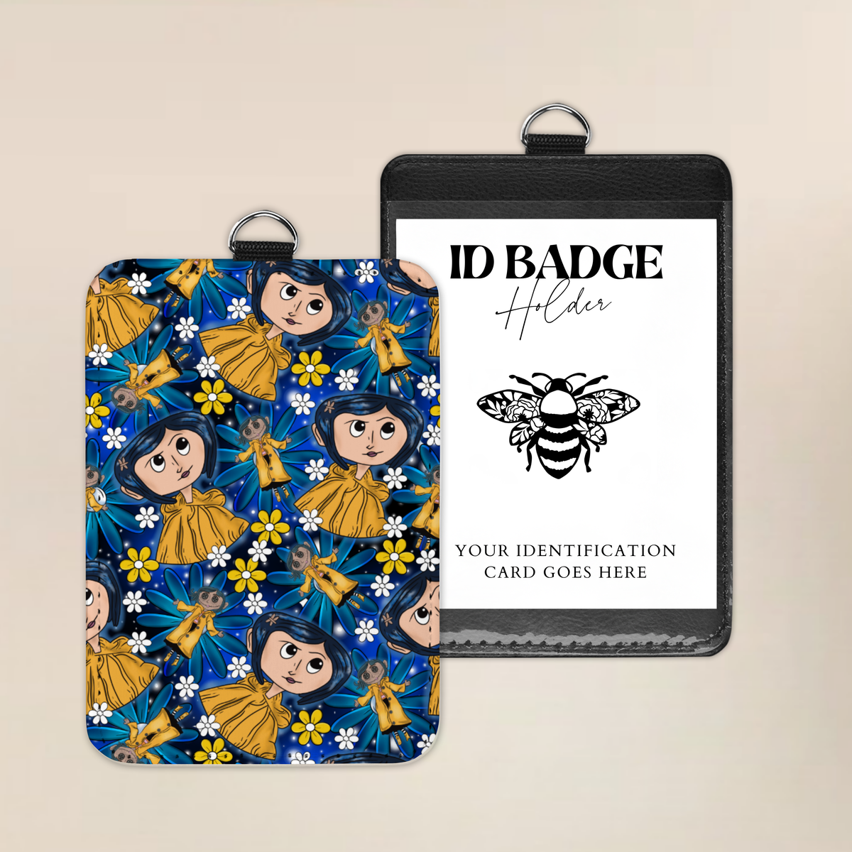 Daisies & Dark Secrets Badge Holder
