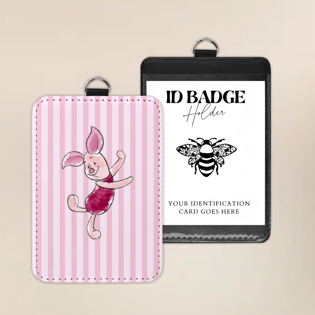 The Playful Pig Badge Holder