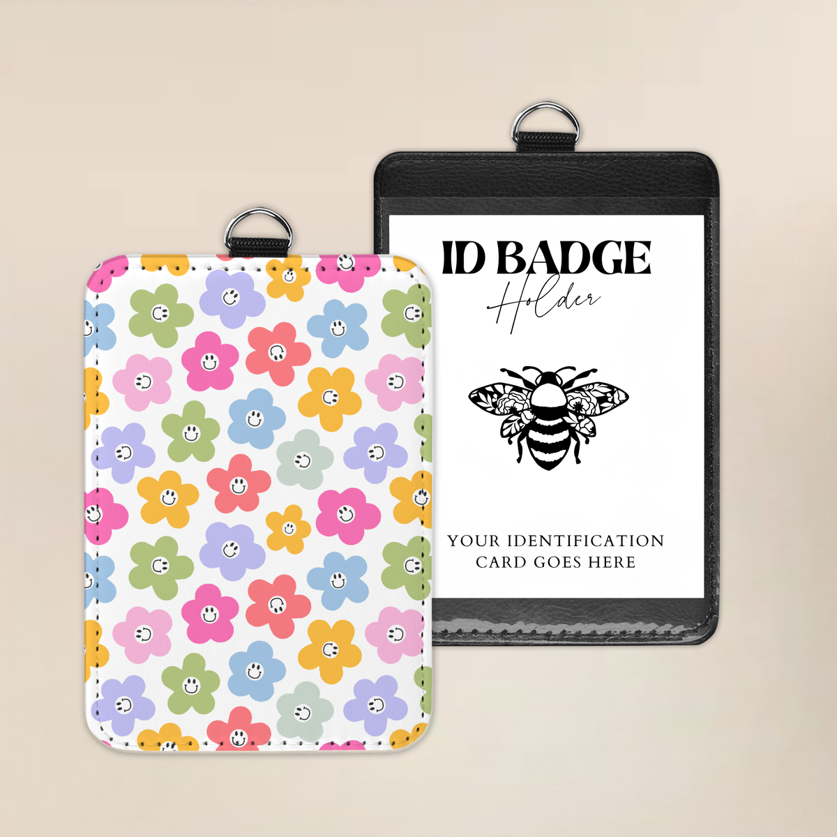 Good Vibes In Bloom Badge Holder
