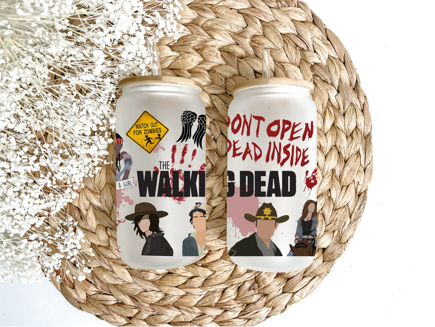 Walking Dead Glass Can Tumbler