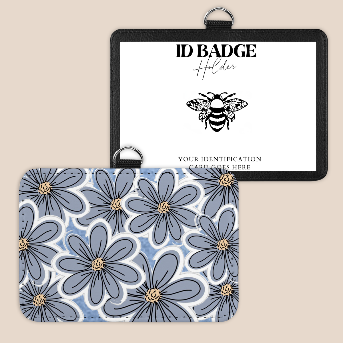 Retro Blooming Beauty Badge Holder