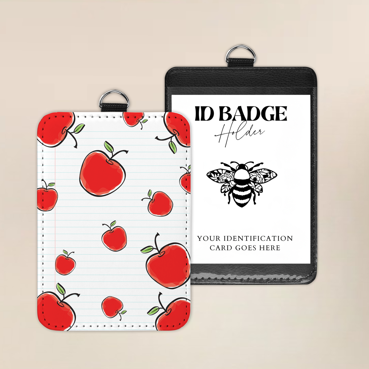 Apple of My Classroom Badge Holder