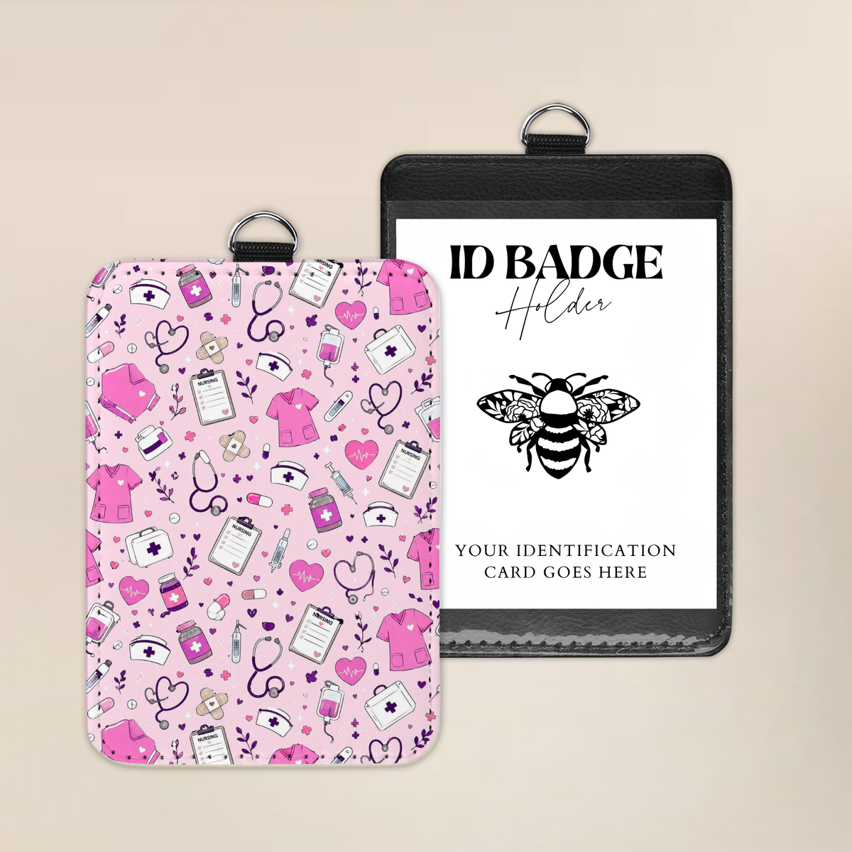 Pink Healing Hearts Club Badge Holder