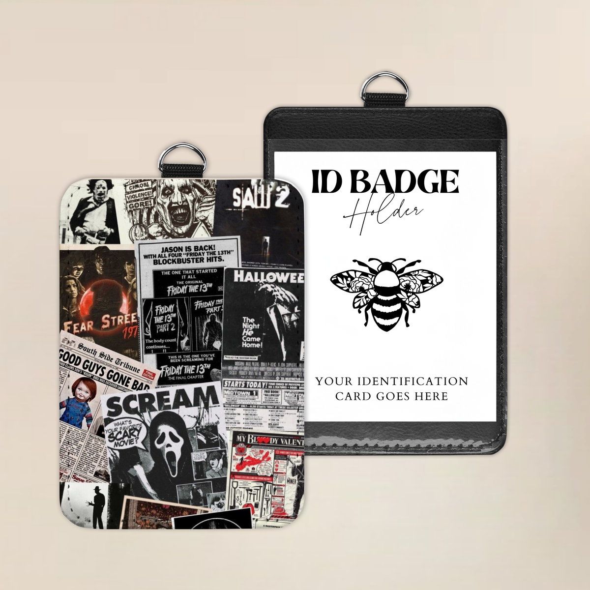 Horror Makes Headlines Badge Holder