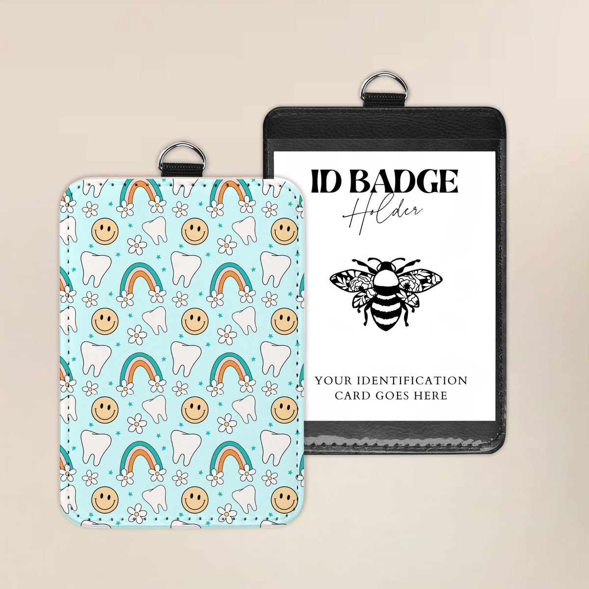 Flossing Into Happiness Badge Holder