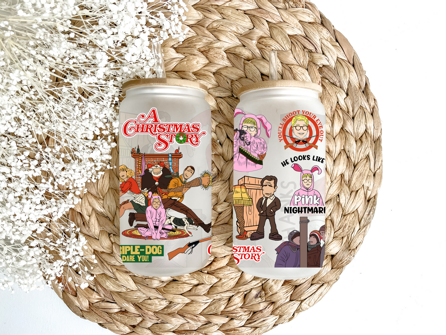 "A Christmas Story" Glass Can Tumbler