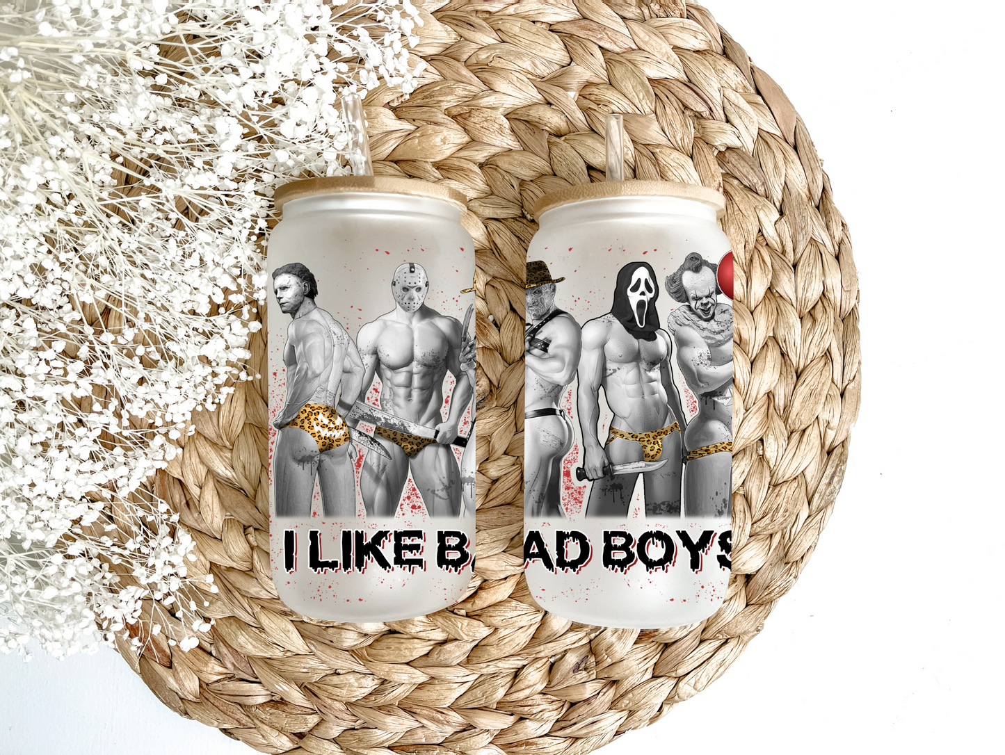 I Like Bad Boys Glass Can Tumbler