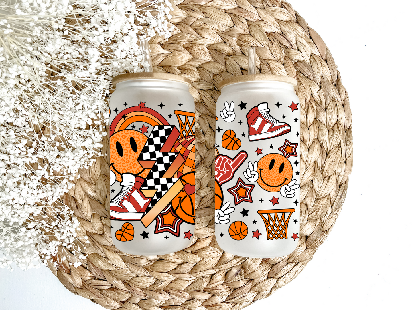 B-Ball Court Glass Can Tumbler