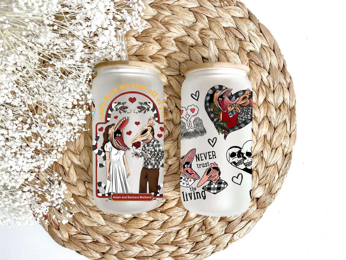 Barbara & Adam After Life Glass Can Tumbler