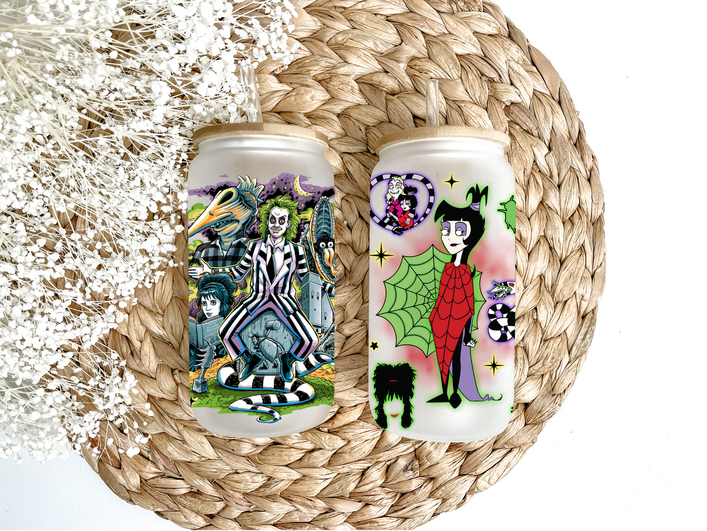 Mr. Juice Cartoon Glass Can Tumbler