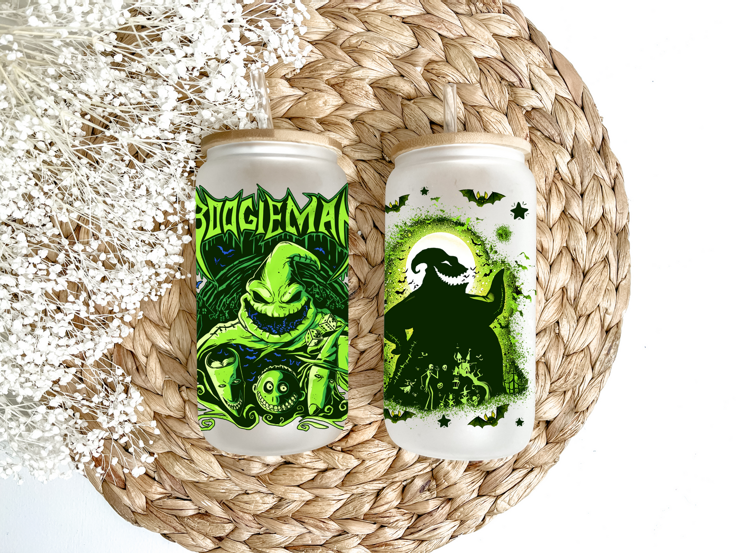 Oogie Boogie Man Glass Can Tumbler