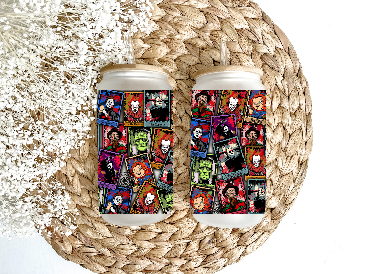 Horror Throwback Movies Glass Can Tumbler