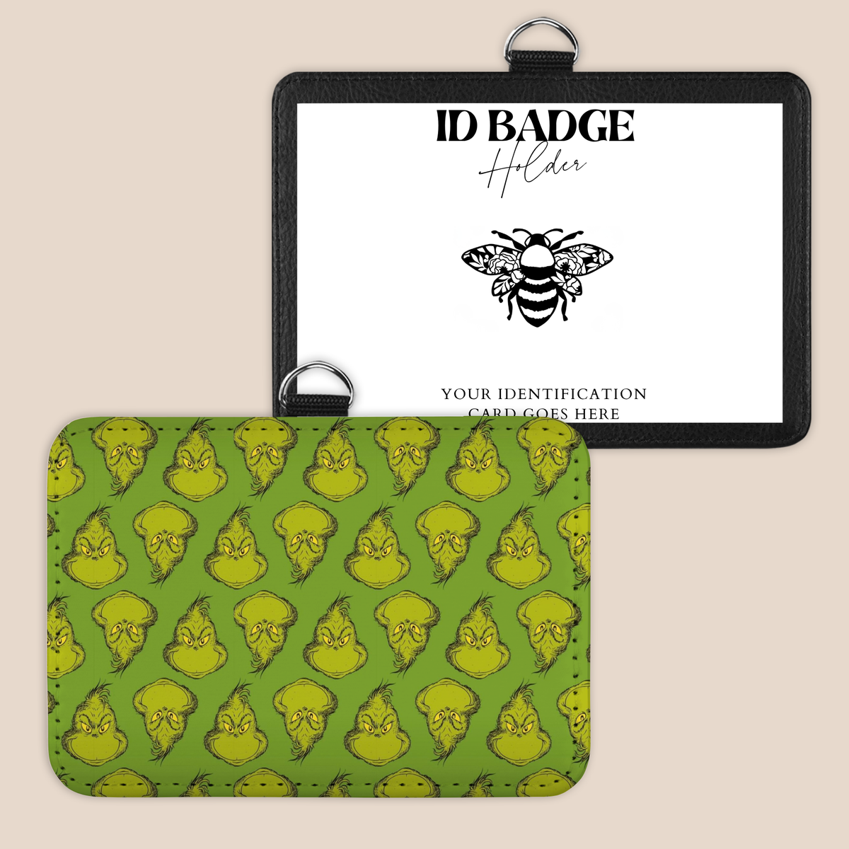 Green Grins Badge Holder