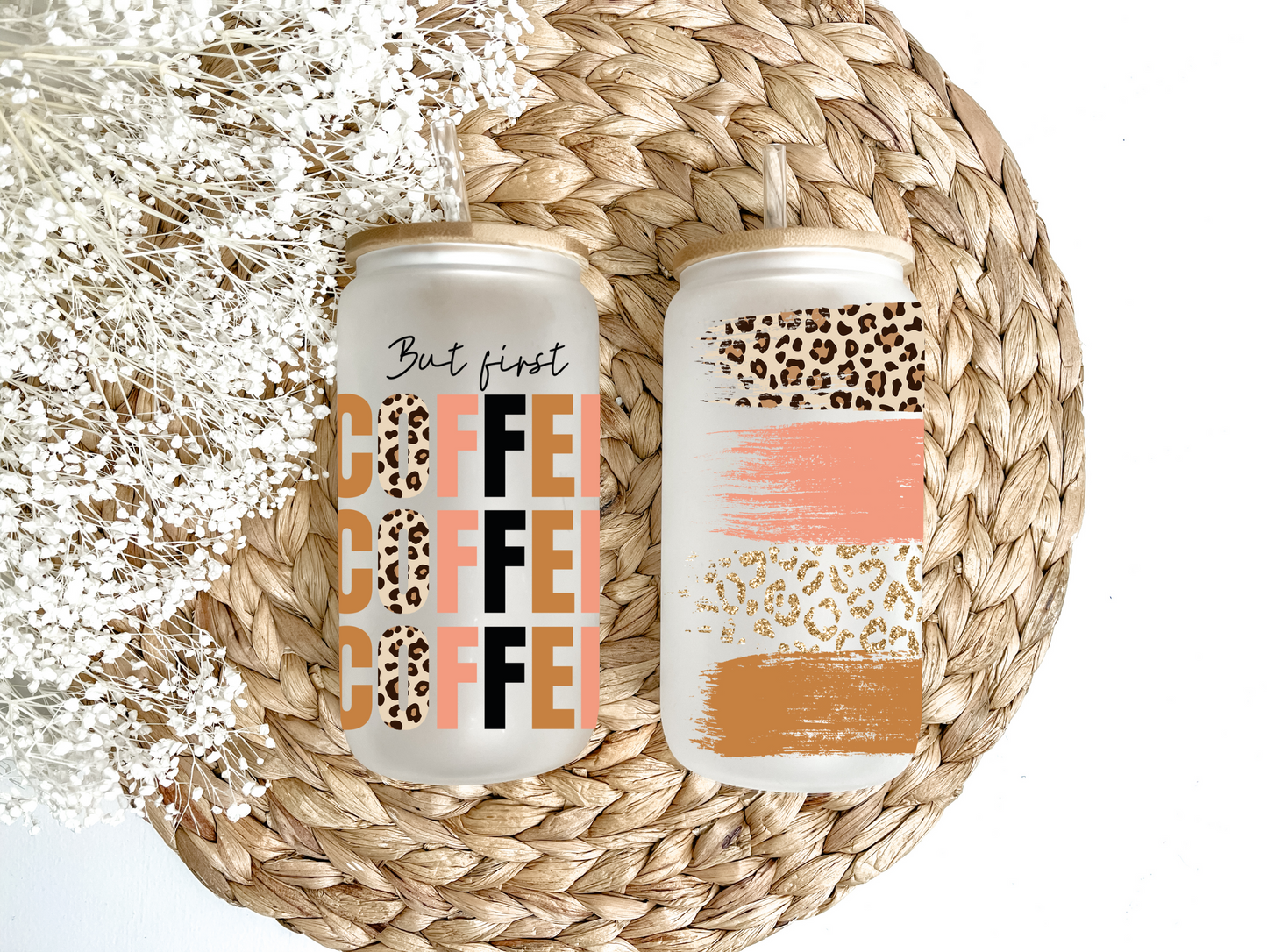 But First Coffee Glass Can Tumbler