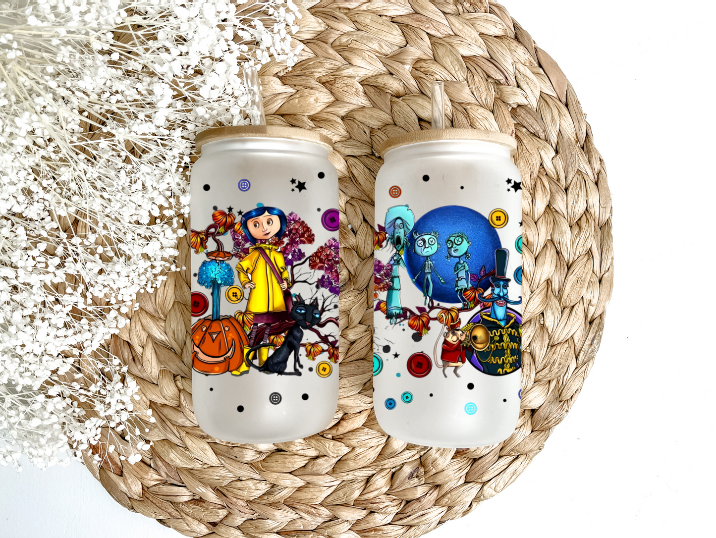 It's Raining Buttons Glass Can Tumbler