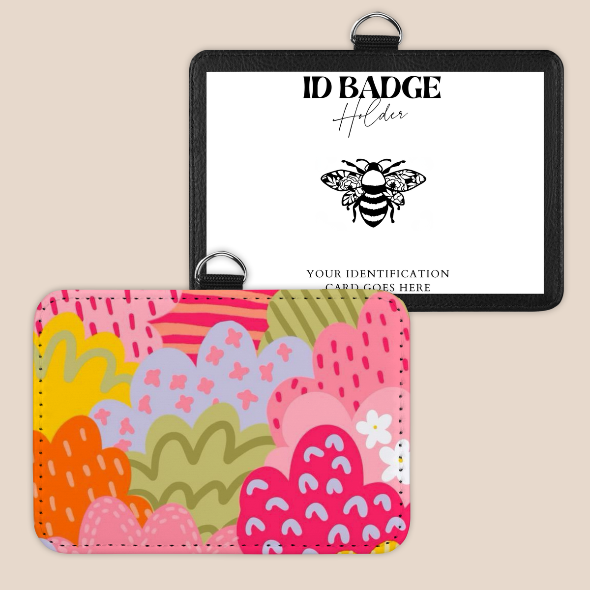 Funky Floral Fiesta Badge Holder