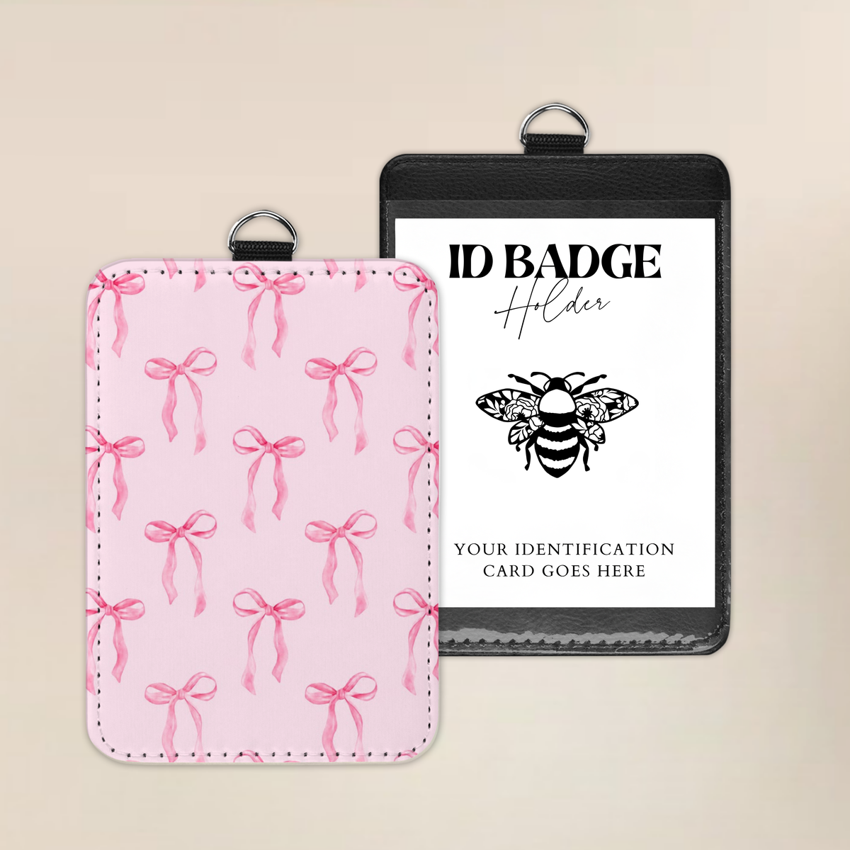 Pink Bow Bliss Badge Holder