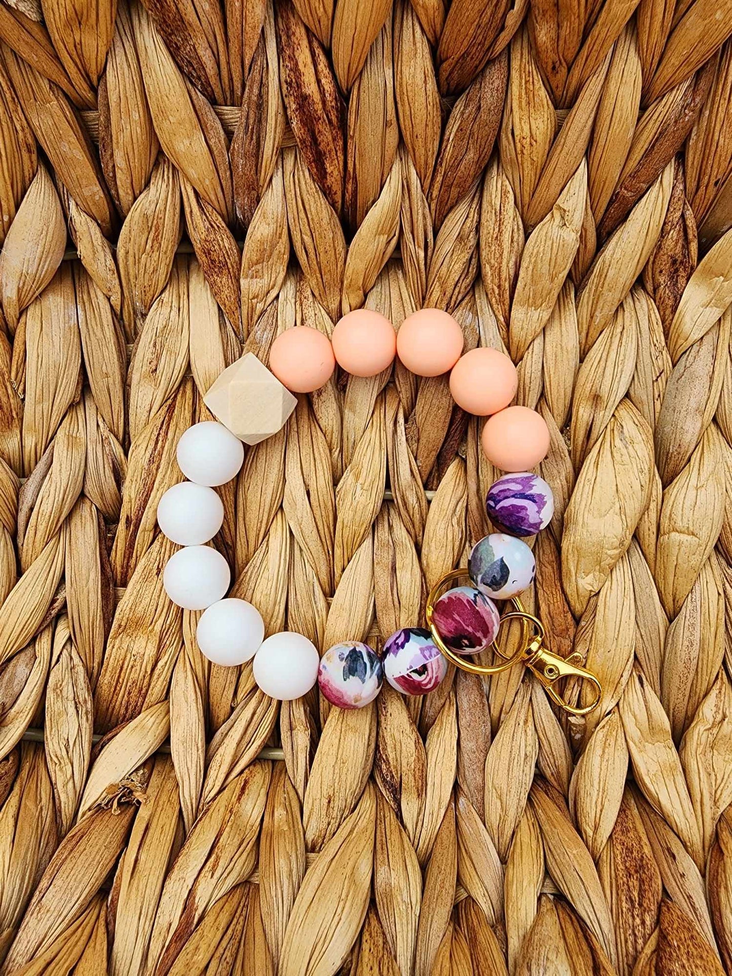 Wild Flowers Silicone Bead Wristlet