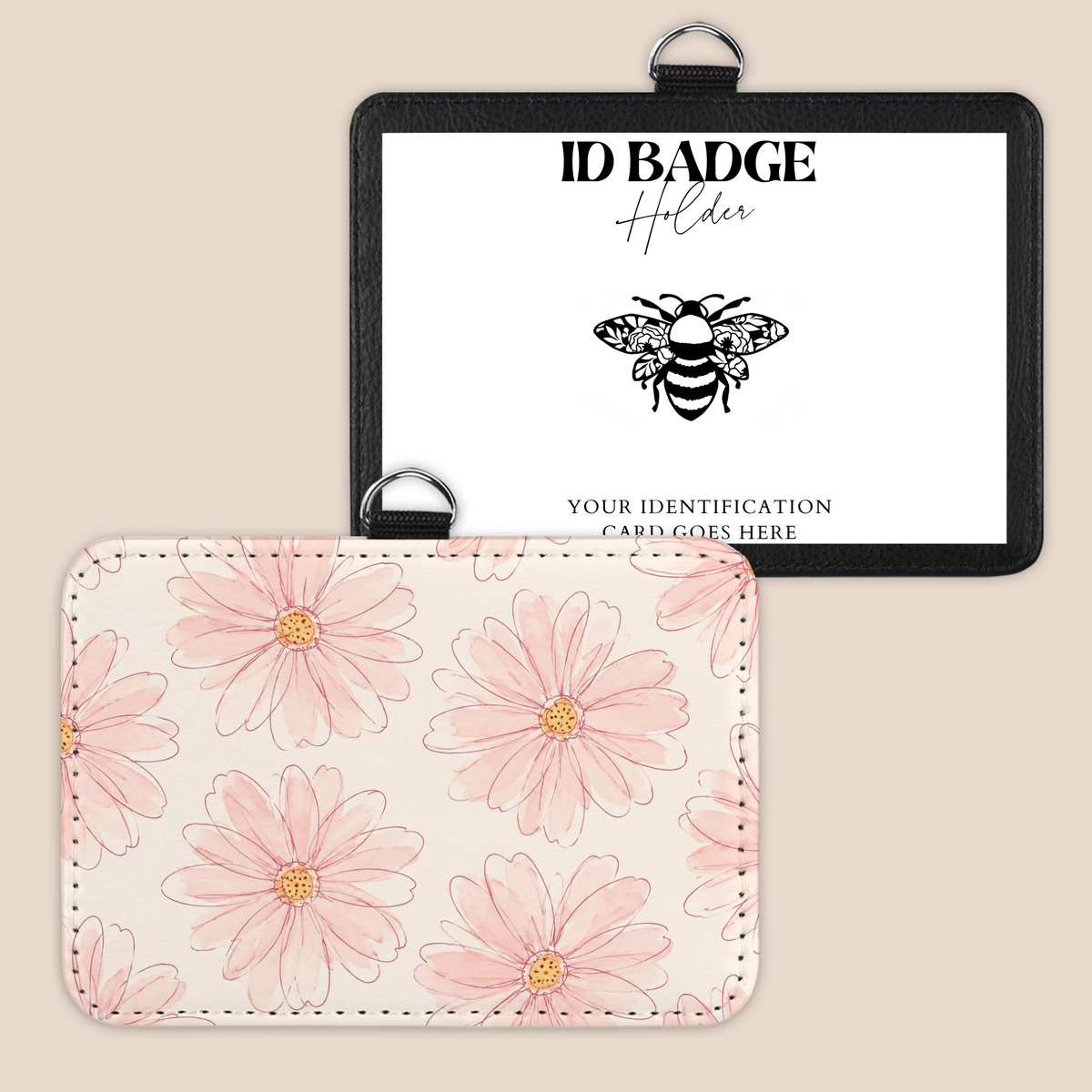 Blooming In Blush Badge Holder