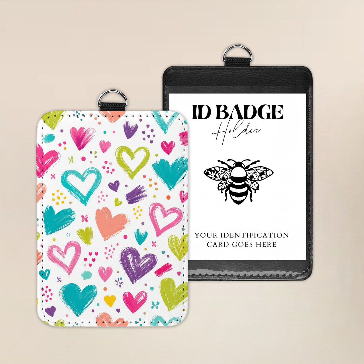 Hearts Full of Happiness Badge Holder