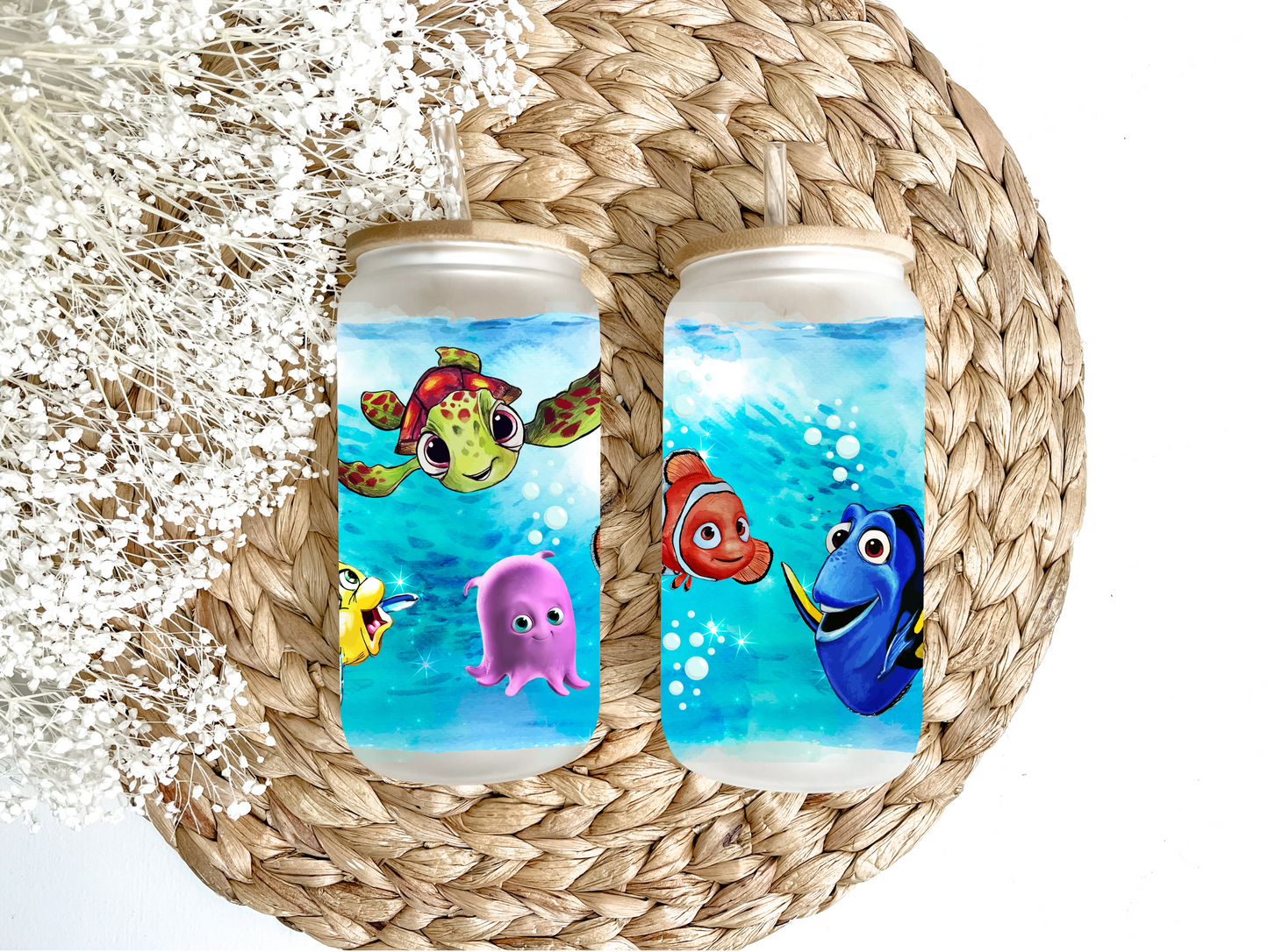 Underwater Tales Glass Can Tumbler