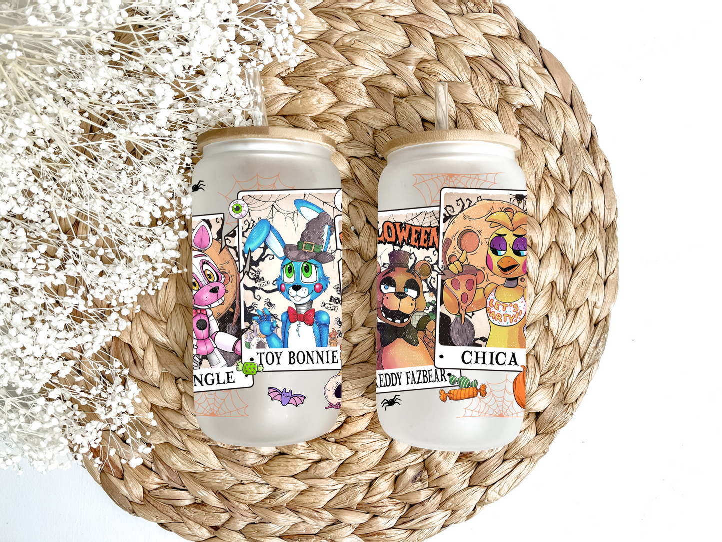 Freddy's Halloween Nightmare Glass Can Tumbler