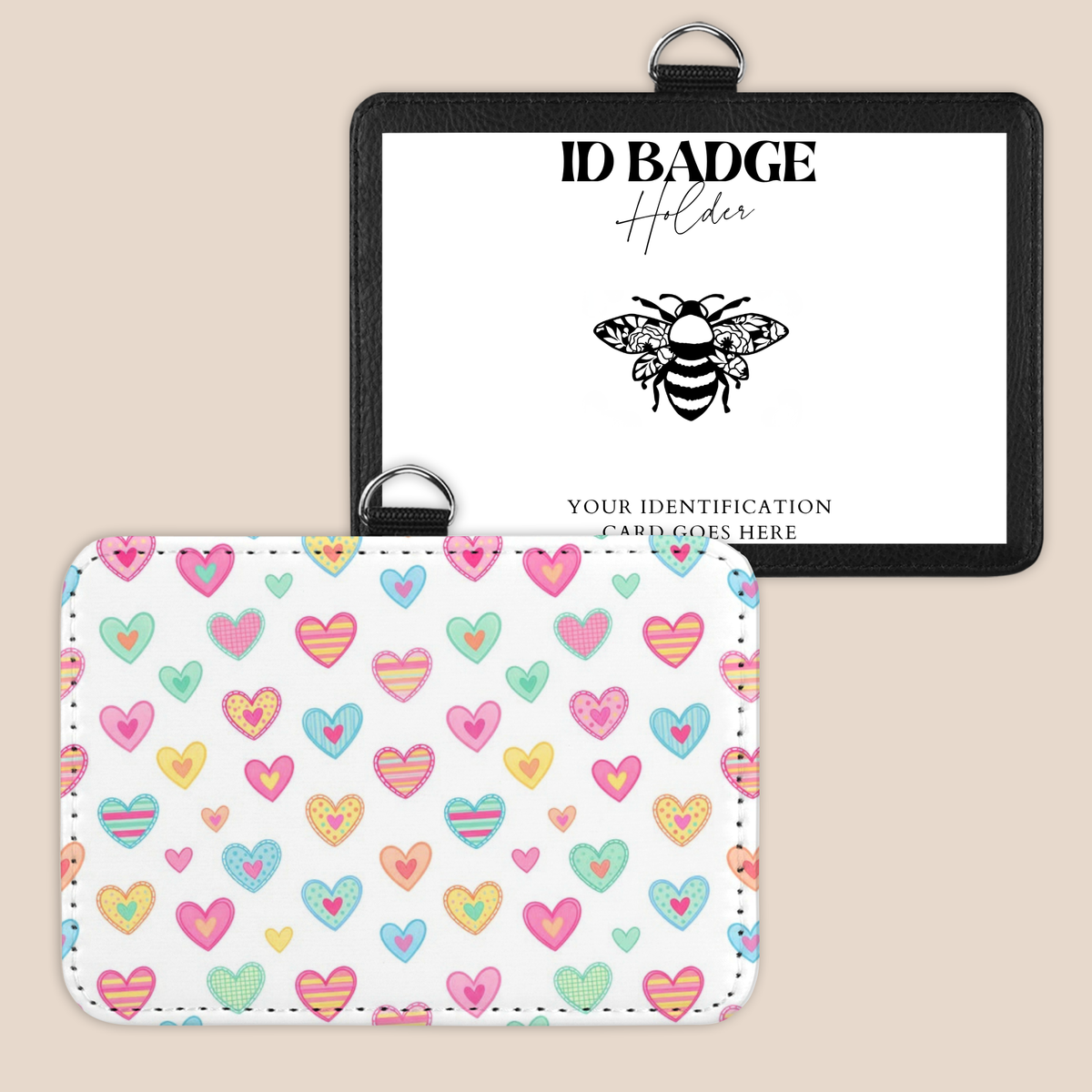 Hearts & Happiness Badge Holder