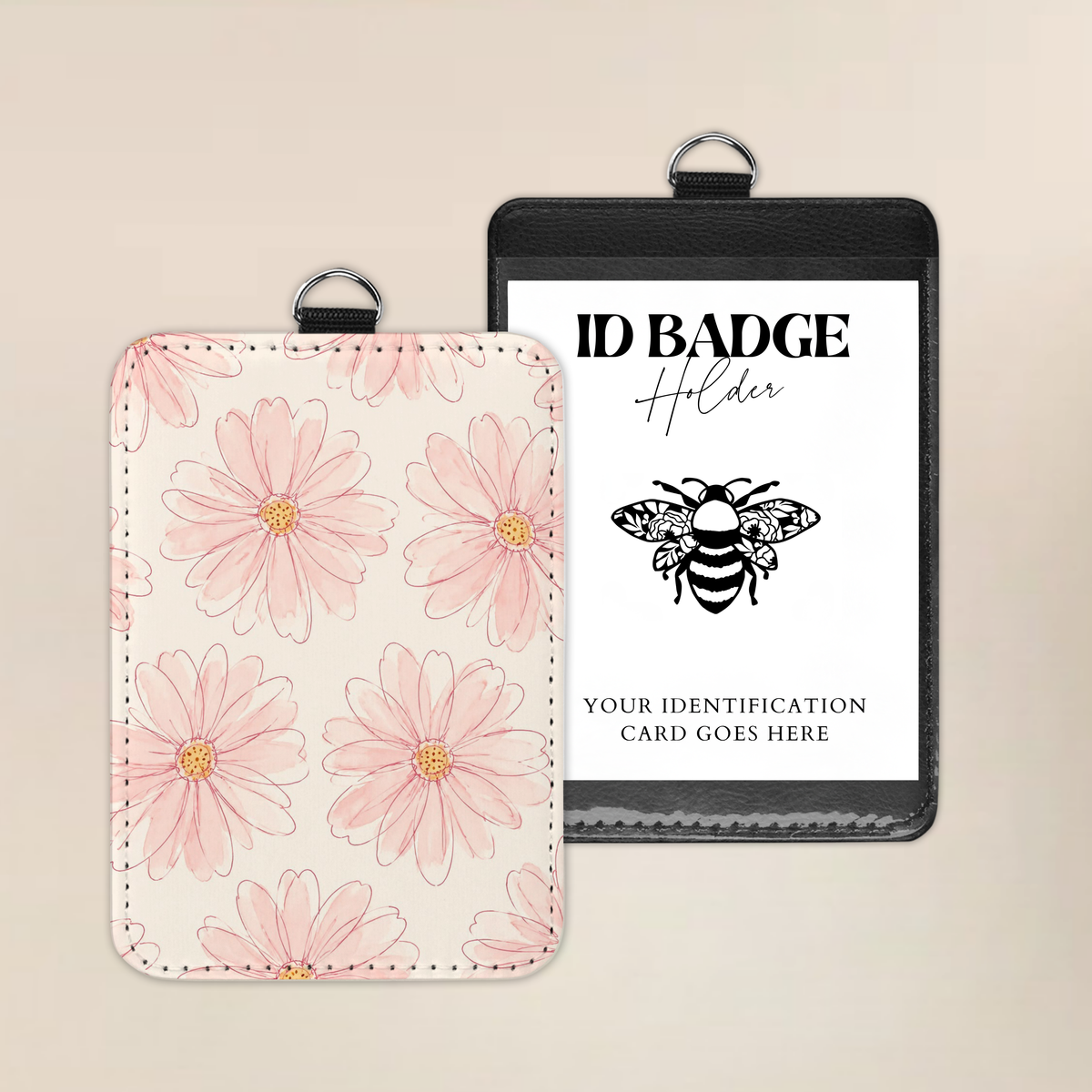 Pink Petal Paradise Badge Holder