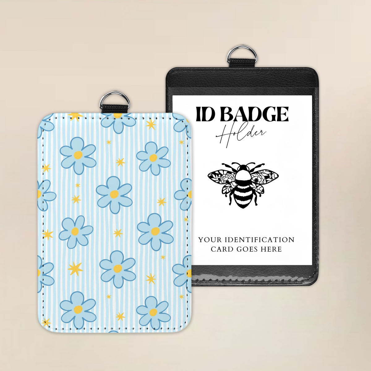 Baby Bloom Blues Badge Holder