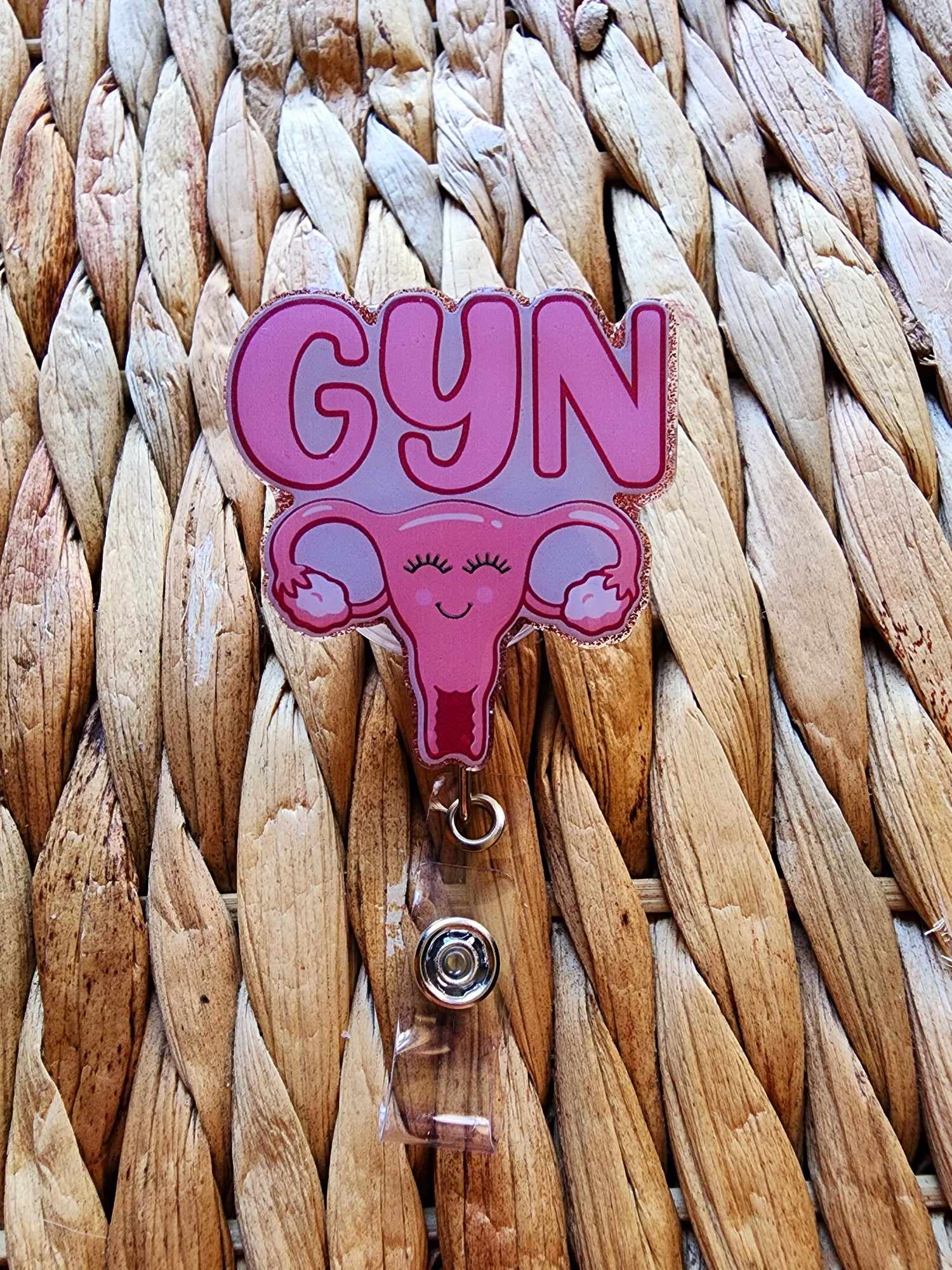 GYN Uterus Badge Reel Blissful Bee Creations gyn-uterus-badge-reel-blissful-bee-creations