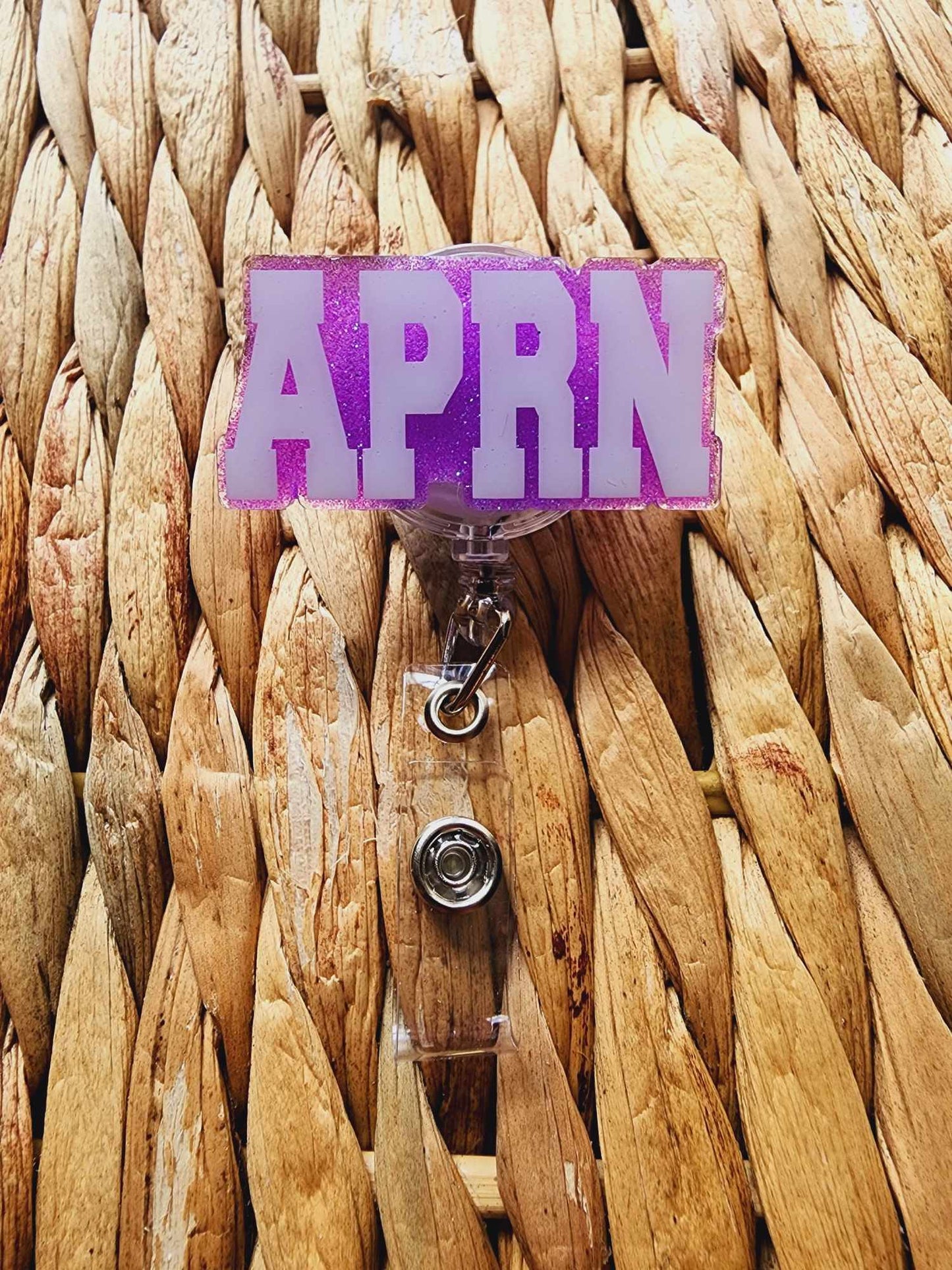 APRN Initials (Neon Purple) Badge Reel