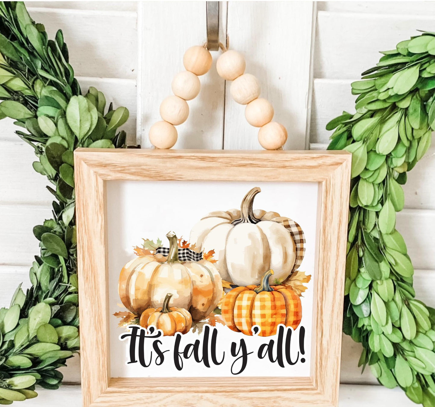 It's Fall Y'all (Plaid Vintage Pumpkins)