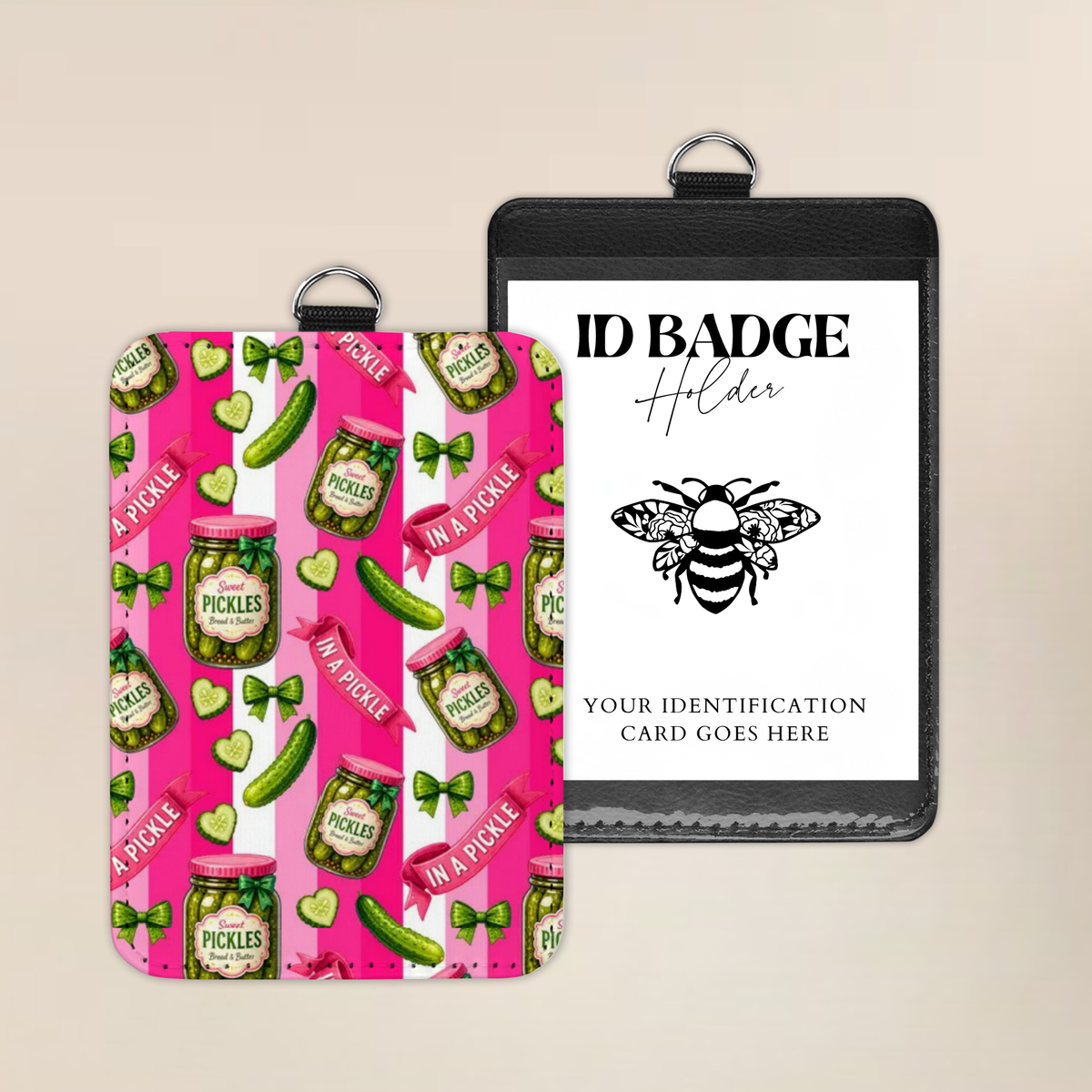 The Pink Pickle Club Badge Holder