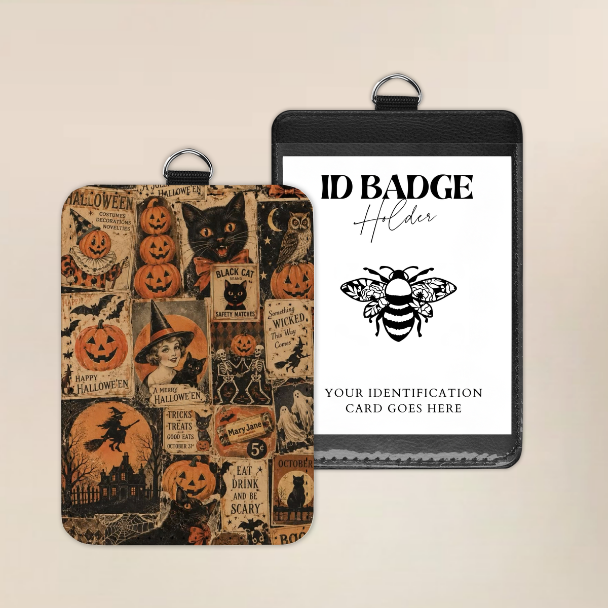 A Very Vintage Halloween Badge Holder