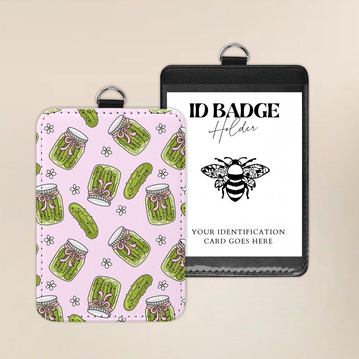 Pickle Me Pink Badge Holder