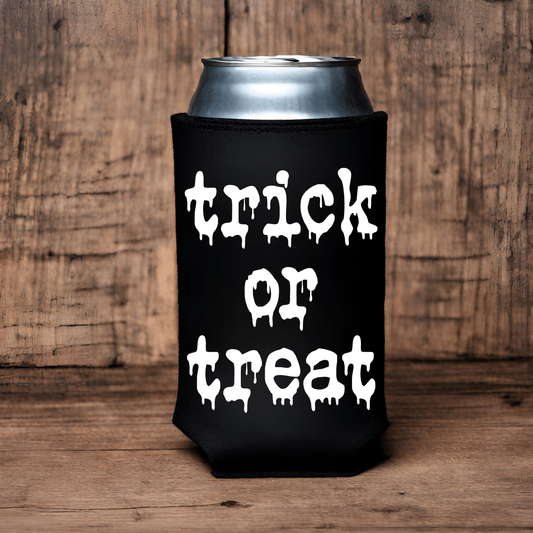 "Trick Or Treat" Can Koozie