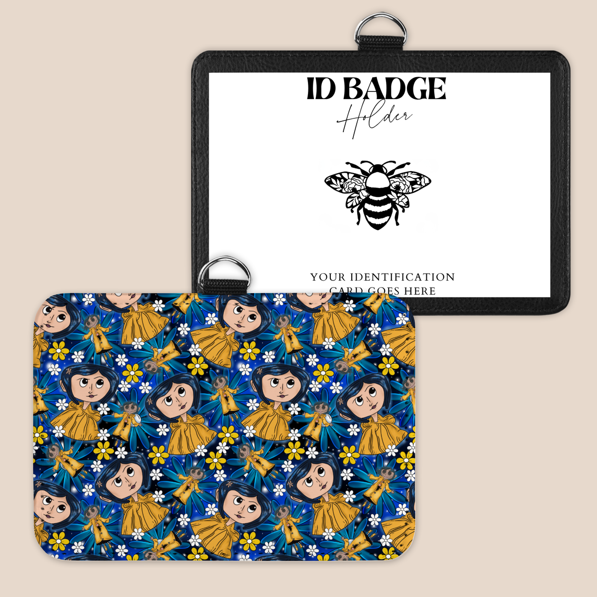 Button-Eyed Flower Field Badge Holder