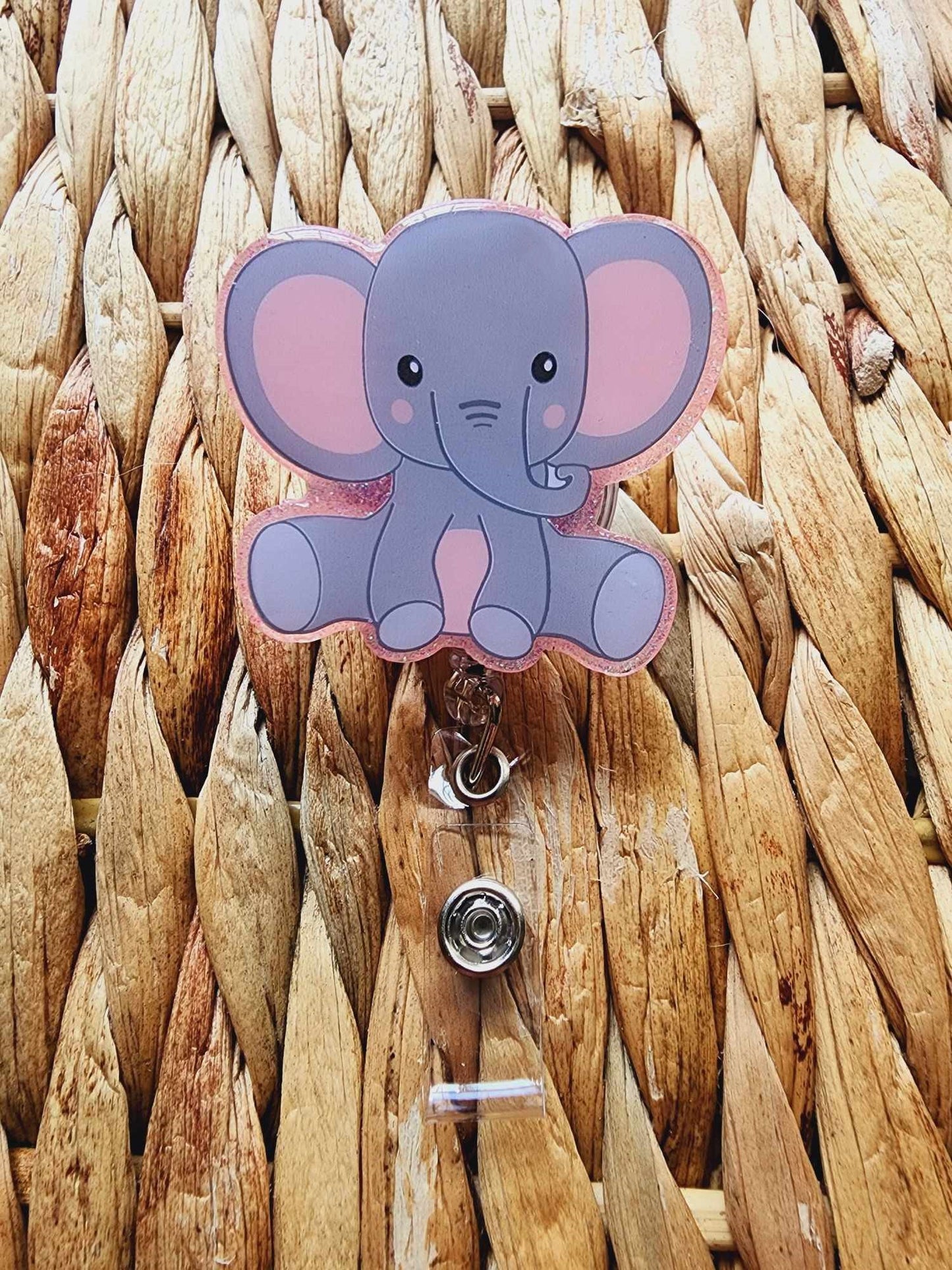 Baby Elephant Badge Reel